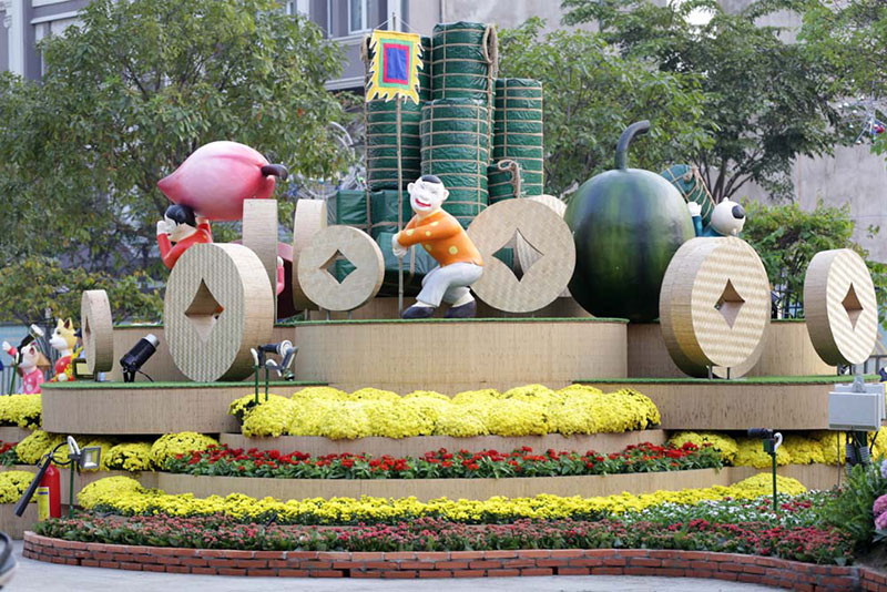 Ngắm đường hoa Tết Mậu Tuất trước giờ G